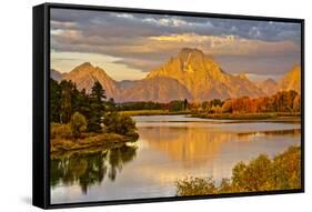 Golden Sunrise, Oxbow, Grand Teton National Park, Wyoming, USA-Michel Hersen-Framed Stretched Canvas