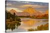 Golden Sunrise, Oxbow, Grand Teton National Park, Wyoming, USA-Michel Hersen-Stretched Canvas