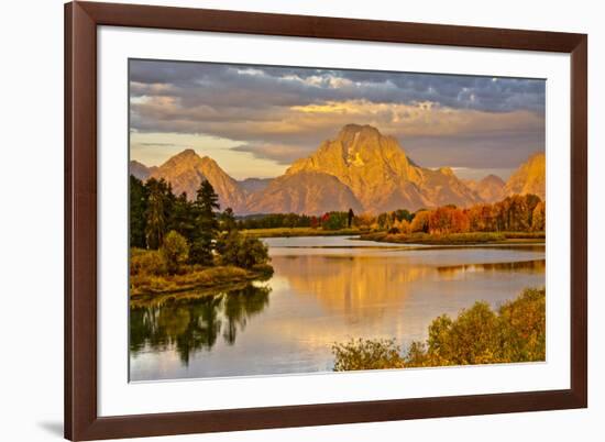 Golden Sunrise, Oxbow, Grand Teton National Park, Wyoming, USA-Michel Hersen-Framed Photographic Print