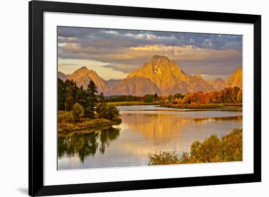 Golden Sunrise, Oxbow, Grand Teton National Park, Wyoming, USA-Michel Hersen-Framed Photographic Print