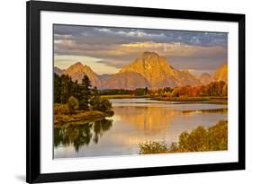 Golden Sunrise, Oxbow, Grand Teton National Park, Wyoming, USA-Michel Hersen-Framed Photographic Print