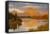 Golden Sunrise, Oxbow, Grand Teton National Park, Wyoming, USA-Michel Hersen-Framed Stretched Canvas