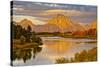 Golden Sunrise, Oxbow, Grand Teton National Park, Wyoming, USA-Michel Hersen-Stretched Canvas