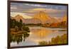 Golden Sunrise, Oxbow, Grand Teton National Park, Wyoming, USA-Michel Hersen-Framed Photographic Print