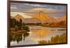 Golden Sunrise, Oxbow, Grand Teton National Park, Wyoming, USA-Michel Hersen-Framed Photographic Print