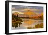 Golden Sunrise, Oxbow, Grand Teton National Park, Wyoming, USA-Michel Hersen-Framed Photographic Print