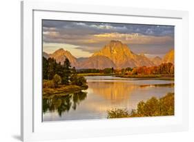 Golden Sunrise, Oxbow, Grand Teton National Park, Wyoming, USA-Michel Hersen-Framed Photographic Print