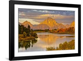 Golden Sunrise, Oxbow, Grand Teton National Park, Wyoming, USA-Michel Hersen-Framed Photographic Print