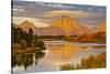 Golden Sunrise, Oxbow, Grand Teton National Park, Wyoming, USA-Michel Hersen-Stretched Canvas