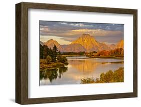 Golden Sunrise, Oxbow, Grand Teton National Park, Wyoming, USA-Michel Hersen-Framed Photographic Print