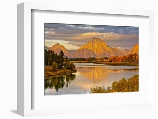 Golden Sunrise, Oxbow, Grand Teton National Park, Wyoming, USA-Michel Hersen-Framed Photographic Print