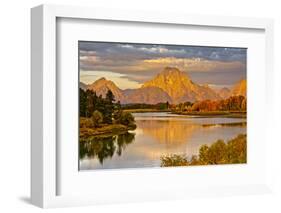 Golden Sunrise, Oxbow, Grand Teton National Park, Wyoming, USA-Michel Hersen-Framed Photographic Print