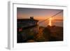 Golden Sunrise View from Marin Headlands, San Francisco-null-Framed Premium Photographic Print