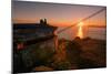 Golden Sunrise View from Marin Headlands, San Francisco-null-Mounted Premium Photographic Print