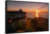 Golden Sunrise View from Marin Headlands, San Francisco-null-Framed Stretched Canvas