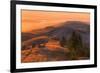 Golden Sunset Burn at Mount Tamalpais, Marin County-Vincent James-Framed Premium Photographic Print