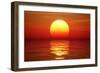 Golden Sunset over Calm Water (Digital Artwork)-Johan Swanepoel-Framed Premium Giclee Print