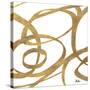 Golden Swirls Square I-Patricia Pinto-Stretched Canvas