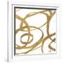 Golden Swirls Square I-Patricia Pinto-Framed Art Print