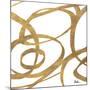 Golden Swirls Square I-Patricia Pinto-Mounted Art Print