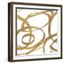 Golden Swirls Square I-Patricia Pinto-Framed Art Print