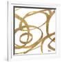 Golden Swirls Square I-Patricia Pinto-Framed Premium Giclee Print