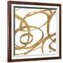 Golden Swirls Square I-Patricia Pinto-Framed Premium Giclee Print