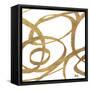 Golden Swirls Square I-Patricia Pinto-Framed Stretched Canvas