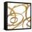 Golden Swirls Square I-Patricia Pinto-Framed Stretched Canvas