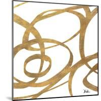 Golden Swirls Square I-Patricia Pinto-Mounted Art Print