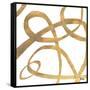 Golden Swirls Square II-Patricia Pinto-Framed Stretched Canvas