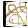 Golden Swirls Square II-Patricia Pinto-Framed Stretched Canvas