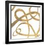 Golden Swirls Square II-Patricia Pinto-Framed Art Print