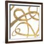 Golden Swirls Square II-Patricia Pinto-Framed Art Print