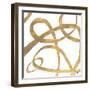 Golden Swirls Square II-Patricia Pinto-Framed Art Print