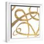 Golden Swirls Square II-Patricia Pinto-Framed Art Print