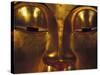 Golden Temple Buddha at Cemetary, Hong Kong-Michele Westmorland-Stretched Canvas