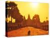 Golden Temples-Justin Lloyd-Stretched Canvas