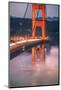 Golden Travels, Night Photography Golden Gate Bridge, San Francisco-Vincent James-Mounted Photographic Print