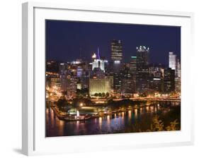 Golden Triangle Downtown Area from Mt. Washington, Pittsburgh, Pennsylvania-Walter Bibikow-Framed Photographic Print