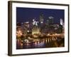 Golden Triangle Downtown Area from Mt. Washington, Pittsburgh, Pennsylvania-Walter Bibikow-Framed Photographic Print