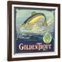 Golden Trout Orange Label - Lindsay, CA-Lantern Press-Framed Art Print