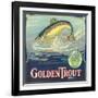 Golden Trout Orange Label - Lindsay, CA-Lantern Press-Framed Art Print