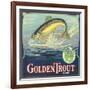 Golden Trout Orange Label - Lindsay, CA-Lantern Press-Framed Art Print