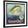 Golden Trout Orange Label - Lindsay, CA-Lantern Press-Framed Art Print