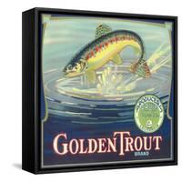 Golden Trout Orange Label - Lindsay, CA-Lantern Press-Framed Stretched Canvas