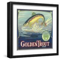 Golden Trout Orange Label - Lindsay, CA-Lantern Press-Framed Art Print