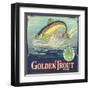 Golden Trout Orange Label - Lindsay, CA-Lantern Press-Framed Art Print