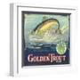 Golden Trout Orange Label - Lindsay, CA-Lantern Press-Framed Art Print