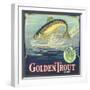 Golden Trout Orange Label - Lindsay, CA-Lantern Press-Framed Art Print